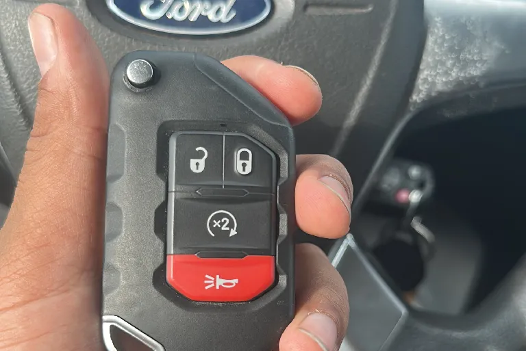 Sunshine Mobile Locksmith making a new key for a Ford F-150 in Melbourne, FL