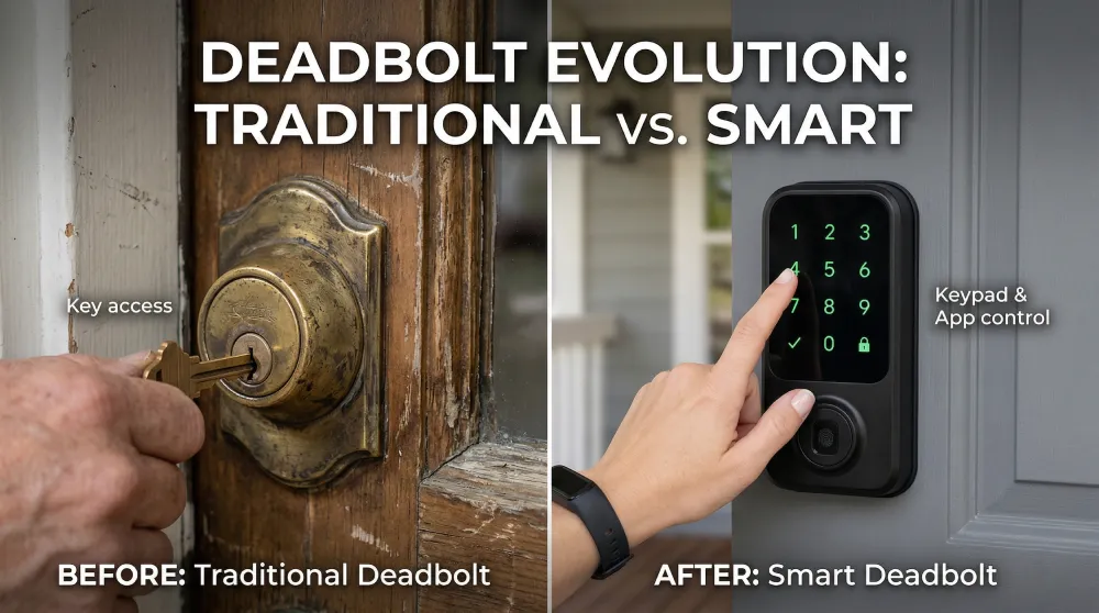 Traditional deadbolt vs smart deadbolt replacement for an Airbnb rental in Melbourne, FL